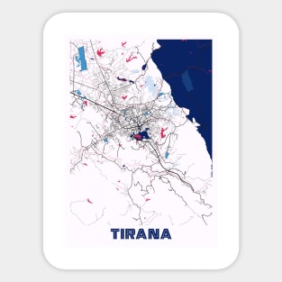 Tirana - Albania MilkTea City Map Sticker